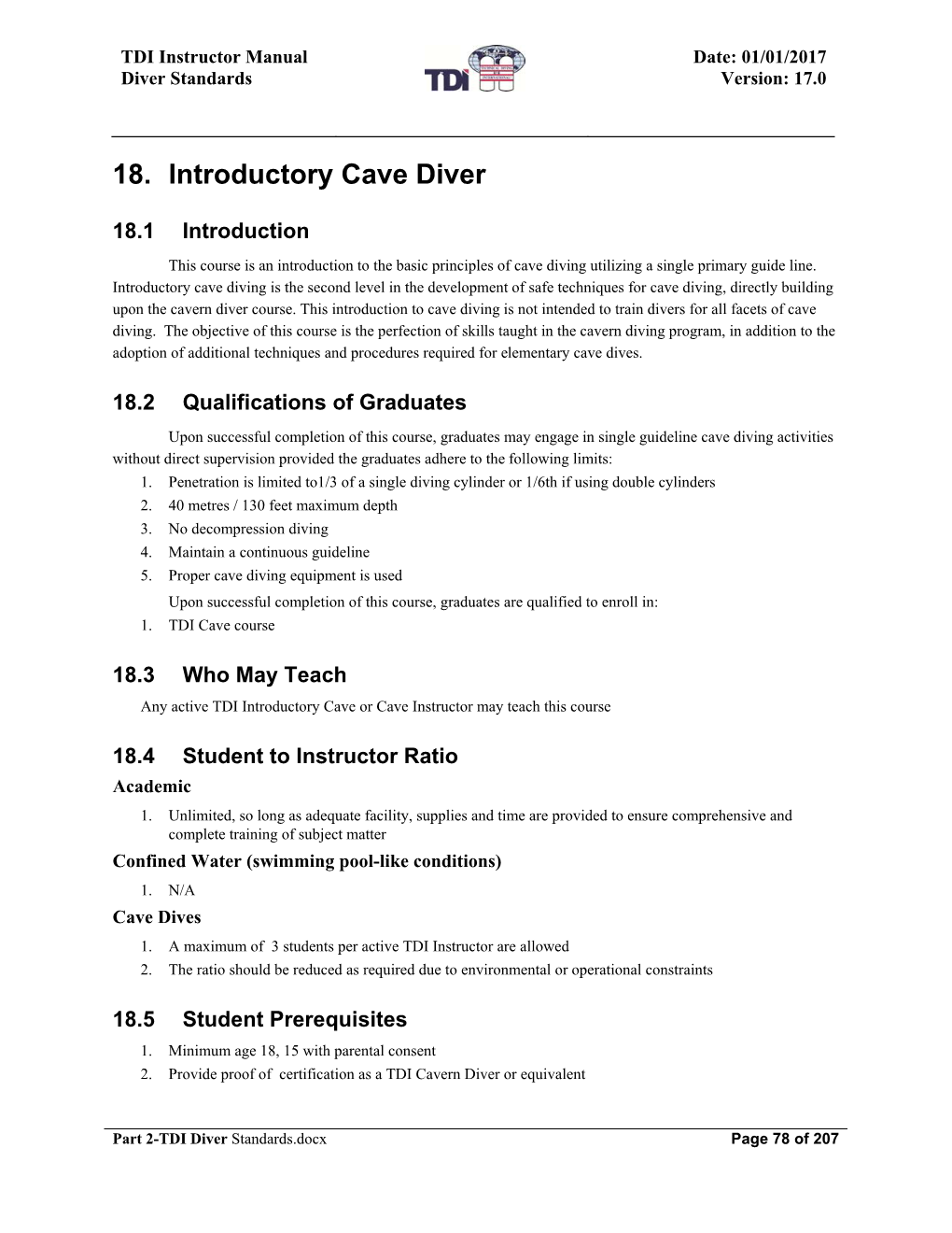18. Introductory Cave Diver