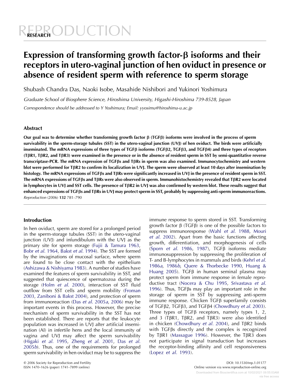 Expression of Transforming Growth Factor-Β Isoforms and Their Receptors