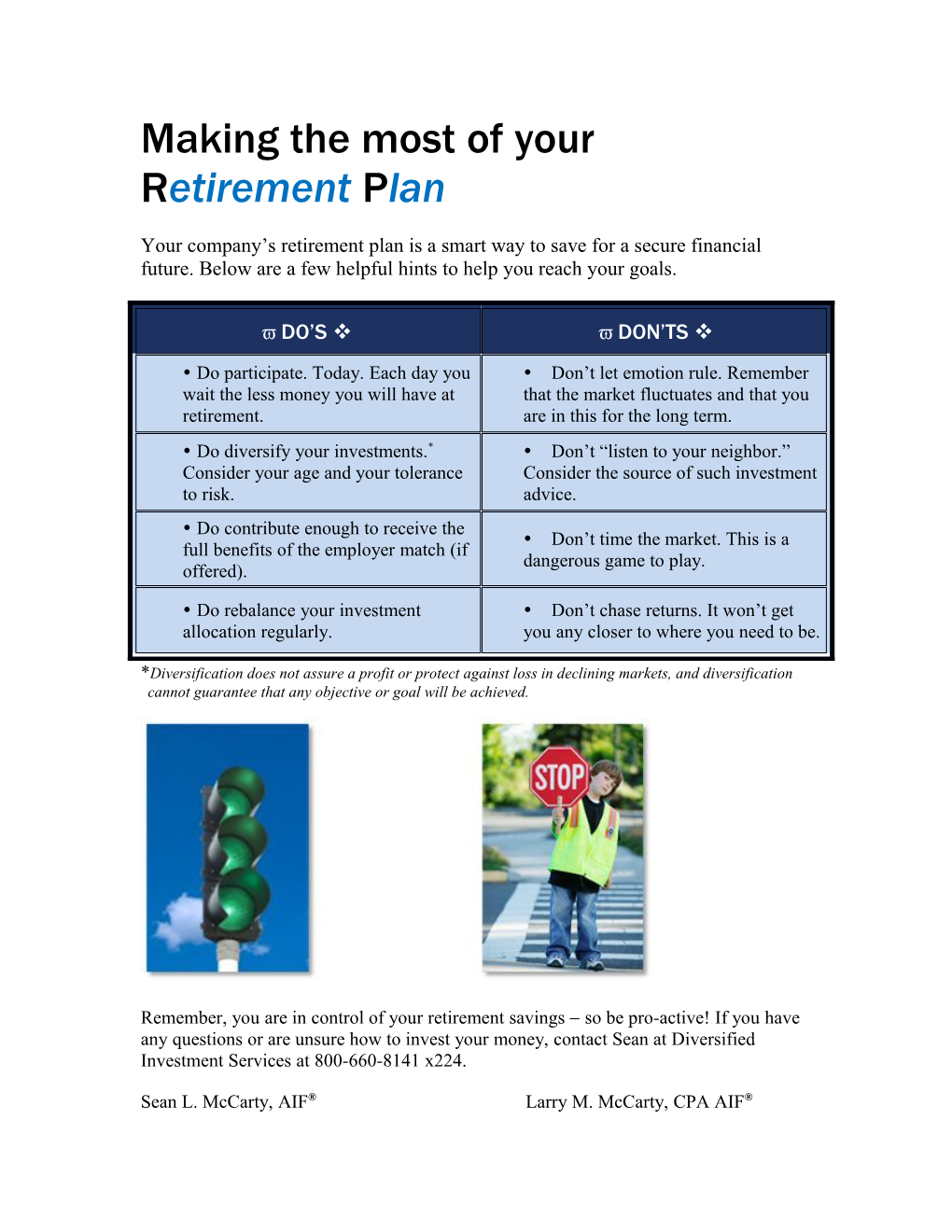 Making the Most of Your Retirement Plan