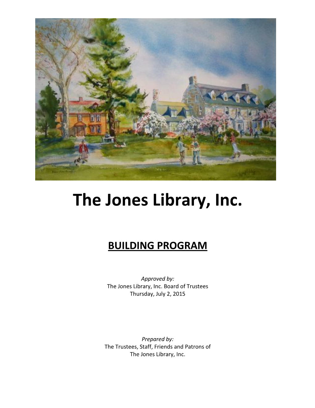 Jones Library Building Program