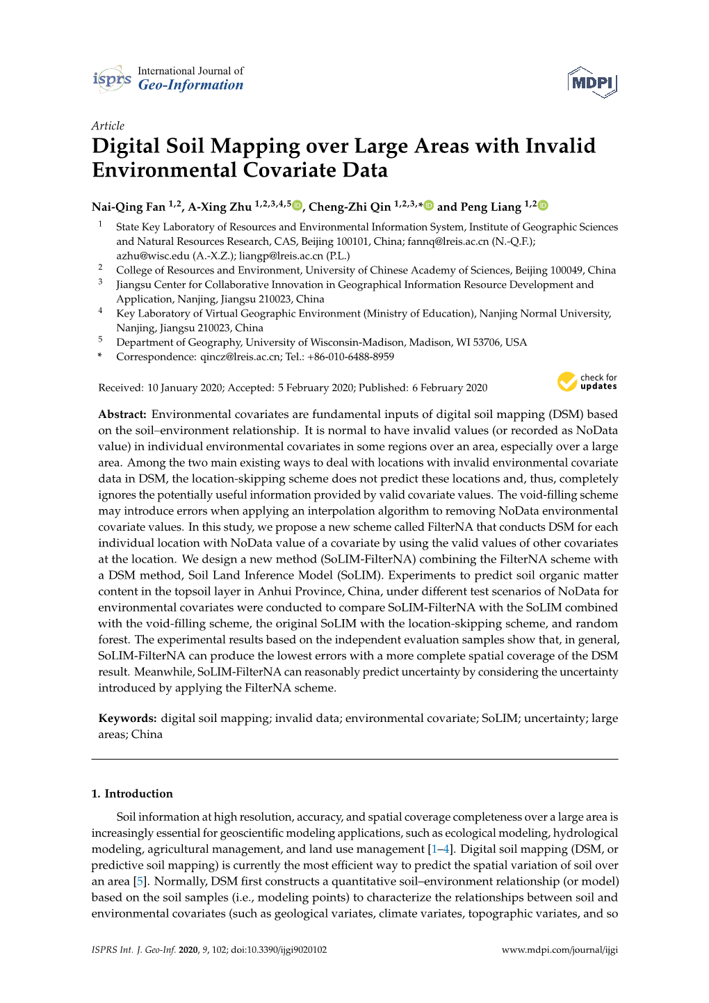 Digital Soil Mapping Over Large Areas with Invalid Environmental Covariate Data