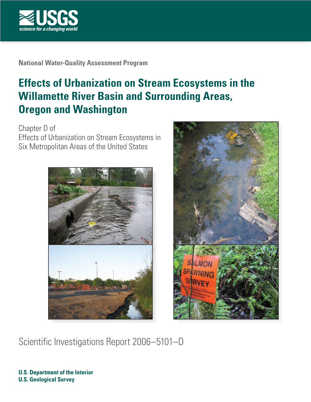 Effects of Urbanization on Stream Ecosystems in the Willamette River Basin and Surrounding Areas, Oregon and Washington