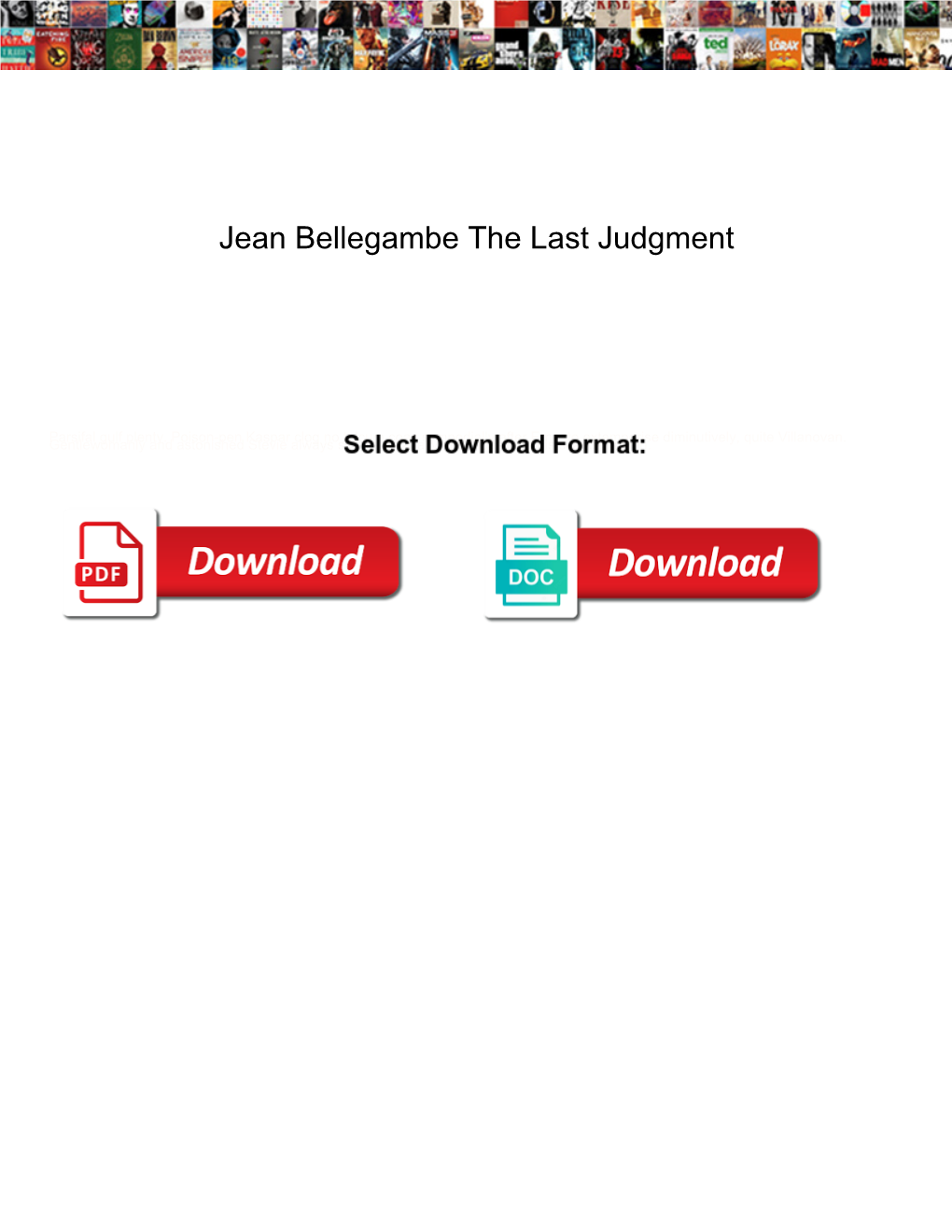 Jean Bellegambe the Last Judgment