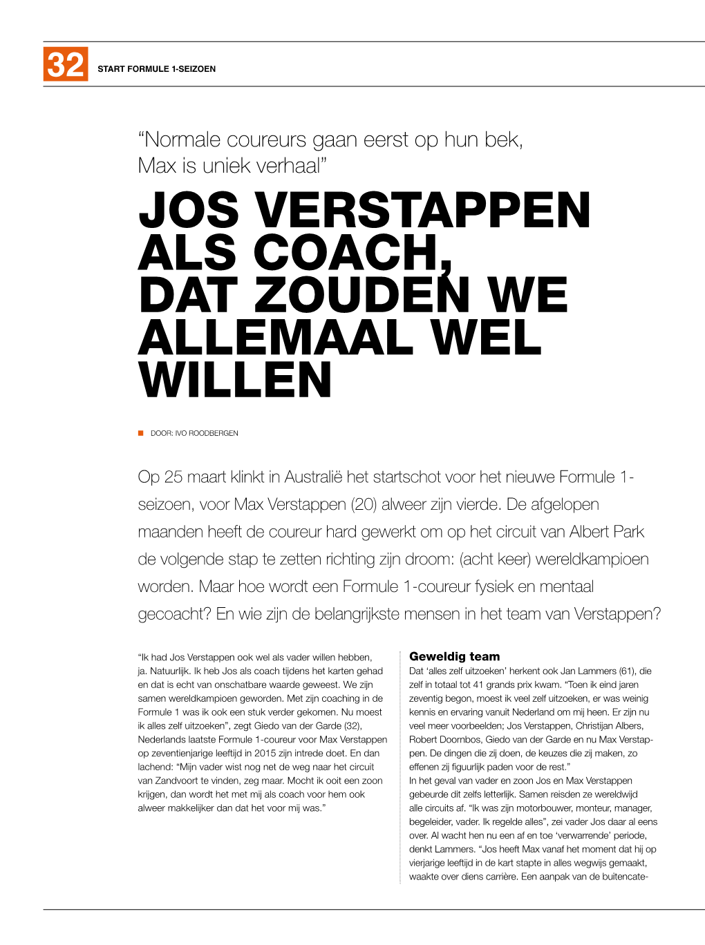 Jos Verstappen Als Coach, Dat Zouden We Allemaal Wel Willen