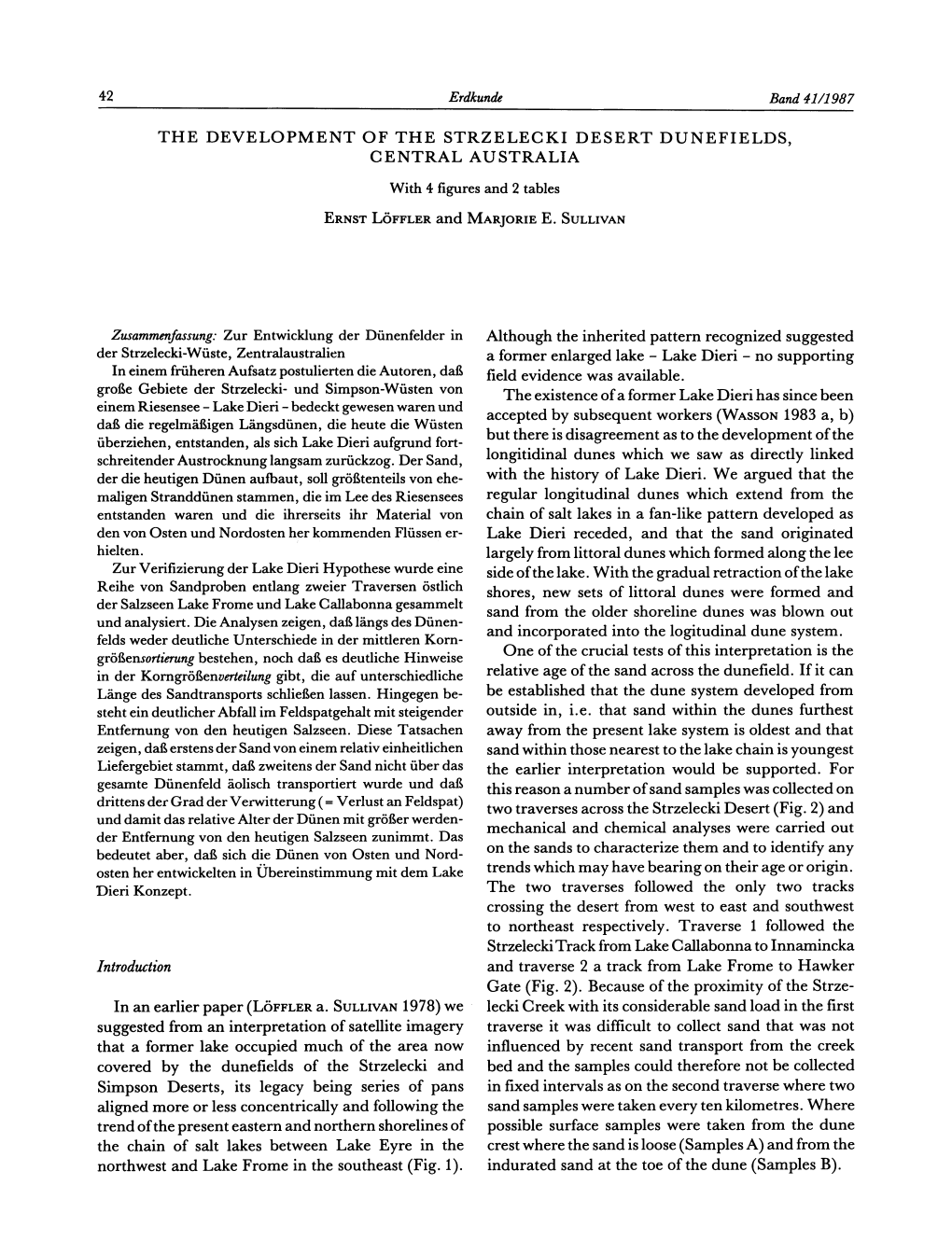 The Development of the Strzelecki Desert Dunefields, Central Australia