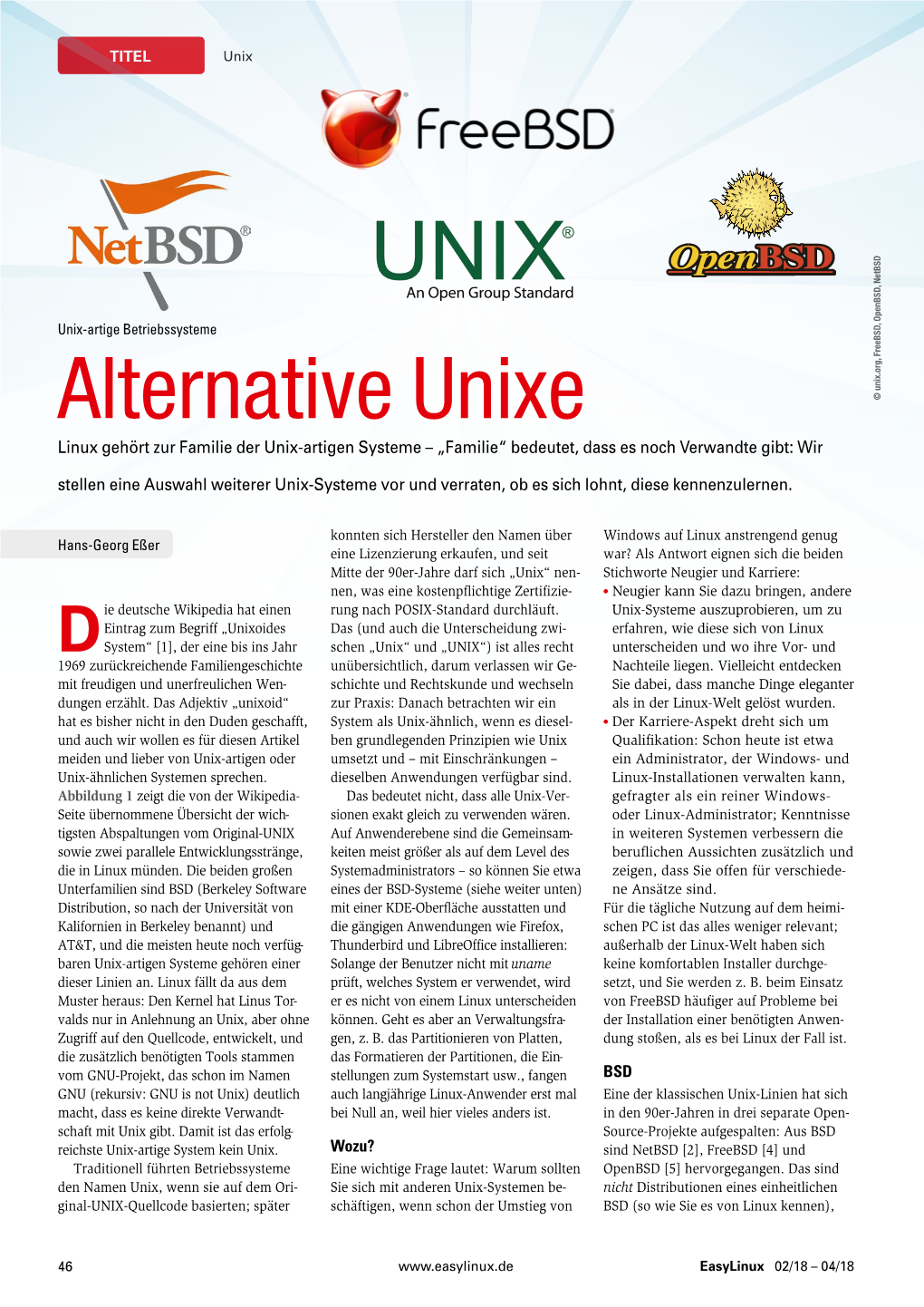 Alternative Unixe