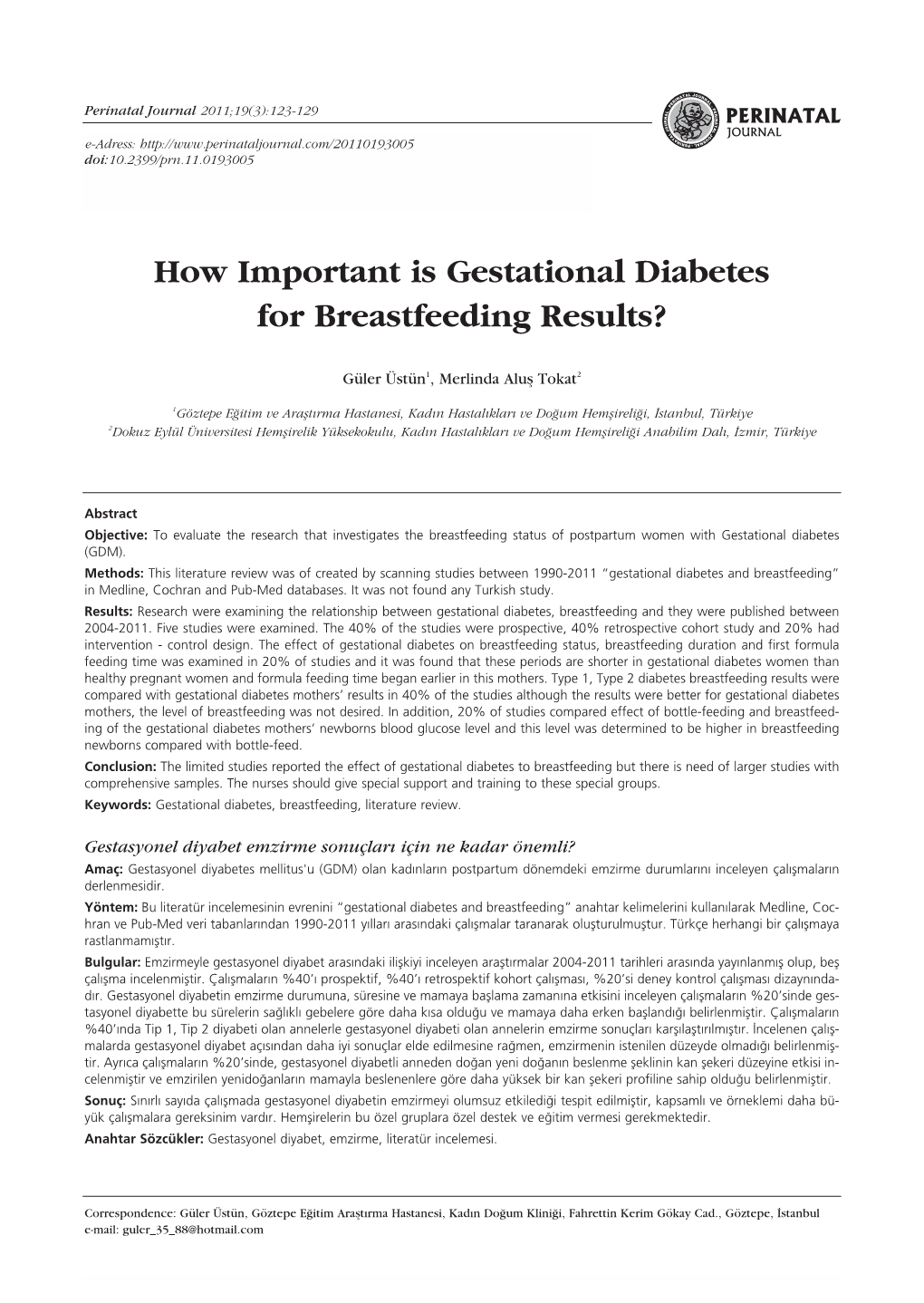 How Important Is Gestational Diabetes for Breastfeeding Results?