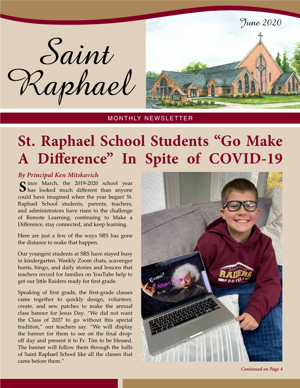 St. Raphael School Students “Go Make a Difference” in Spite of COVID-19