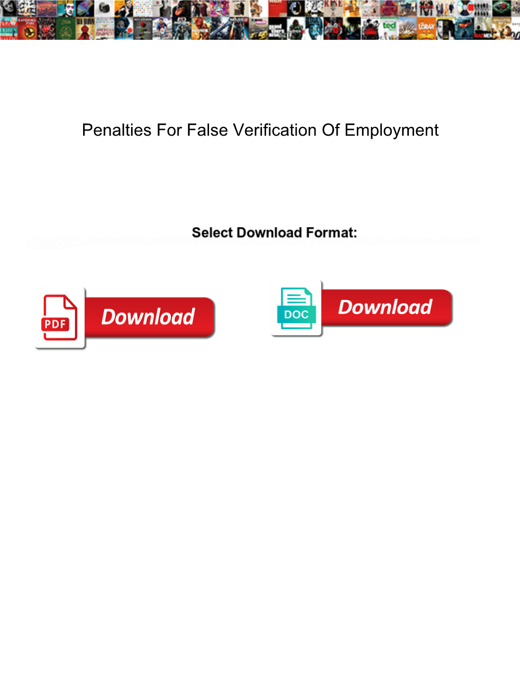 Penalties for False Verification of Employment