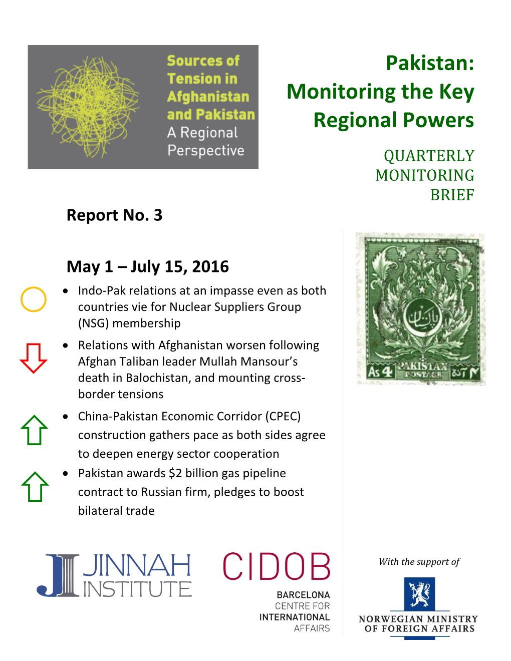 Pakistan: Monitoring the Key Regional Powers