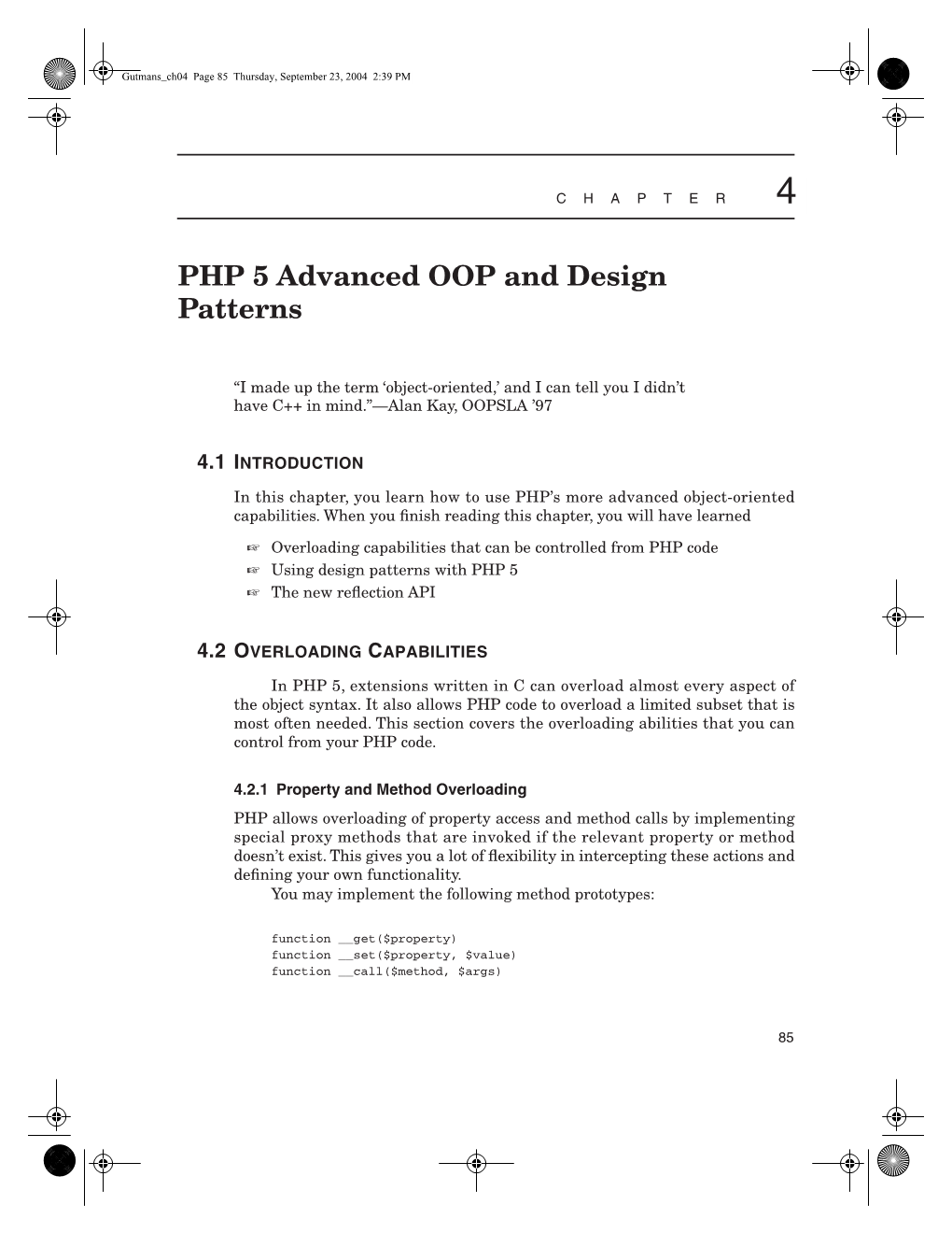 PHP 5 Advanced OOP and Design Patterns