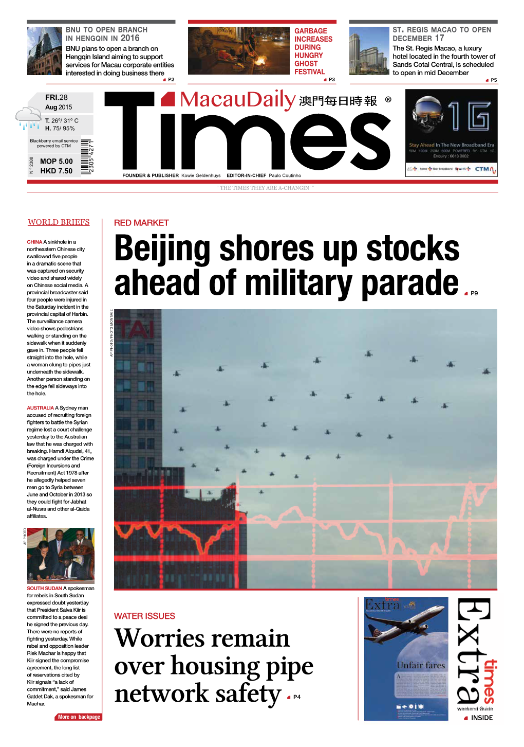 Beijing Shores up Stocks Ahead of Military Parade P9