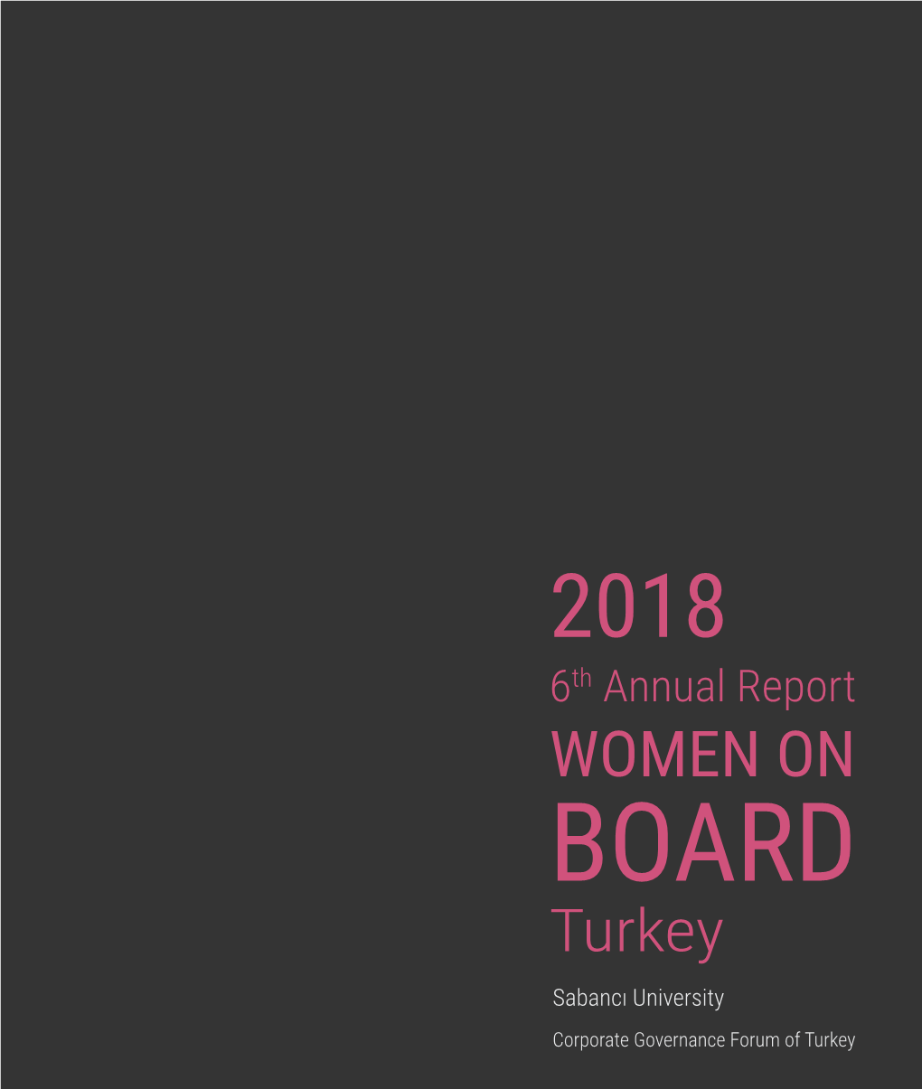 6Th Annual Report, Women on Board Turkey