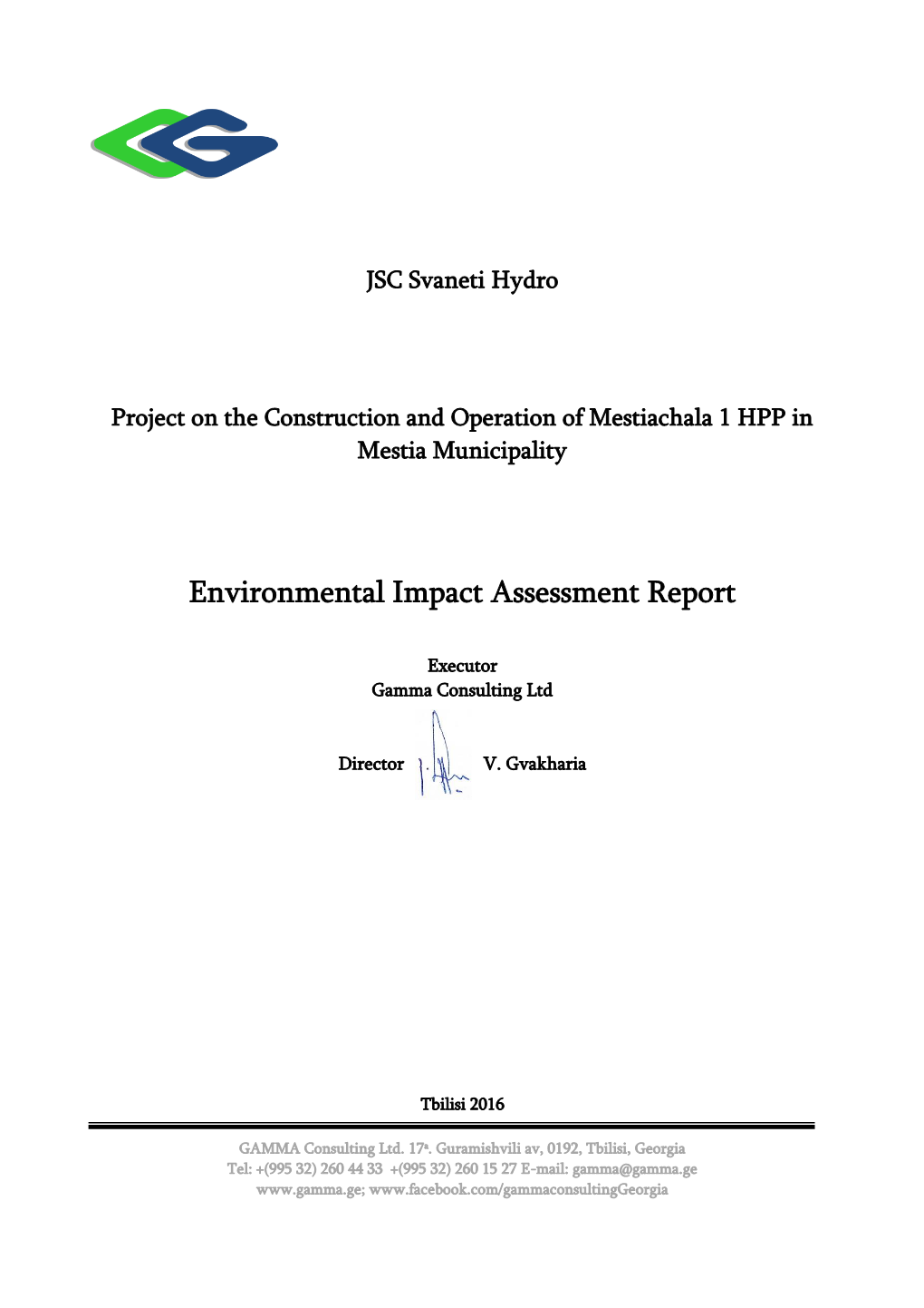 Environmental Impact Assessment Report