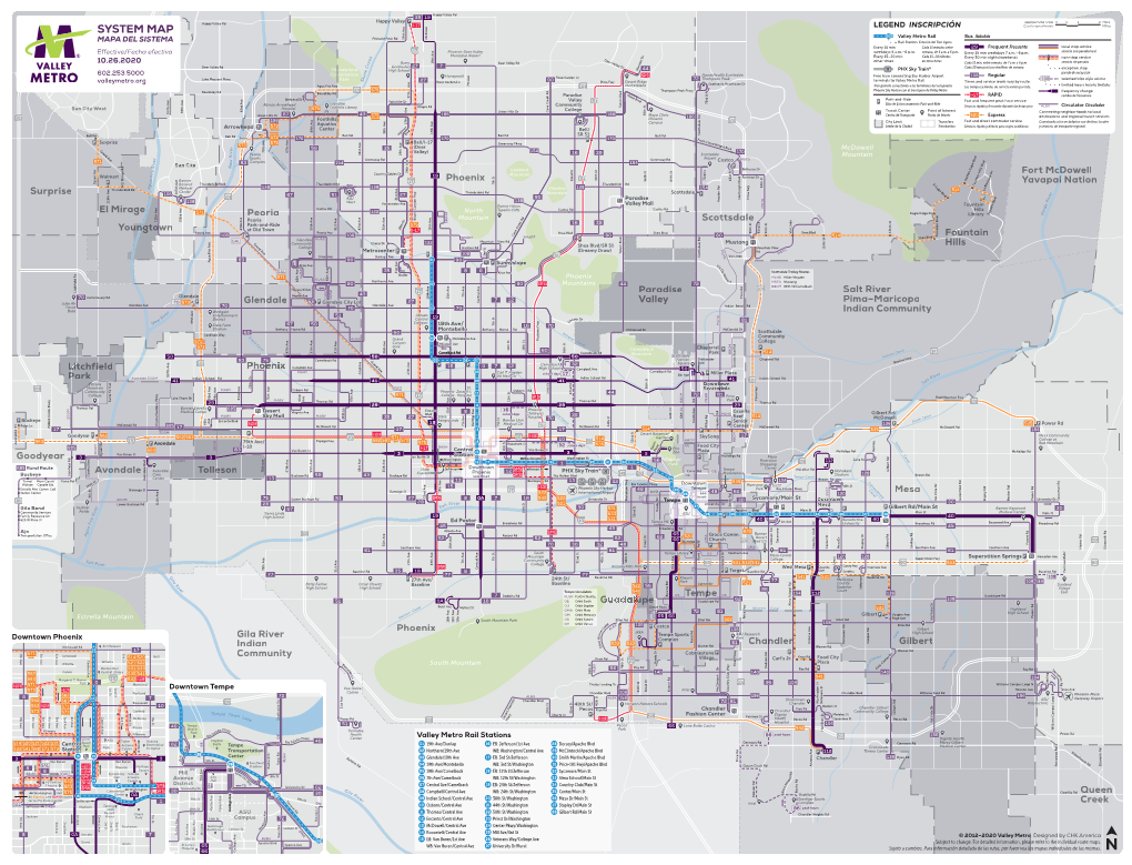 Valley Metro System Map October 2020