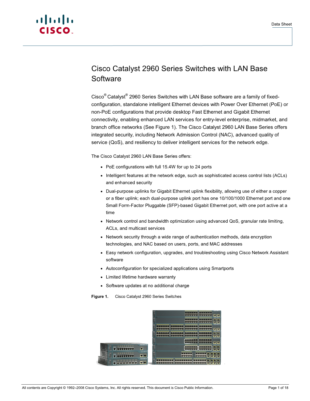 Cisco Catalyst 2960 Series Switches with LAN Base Software