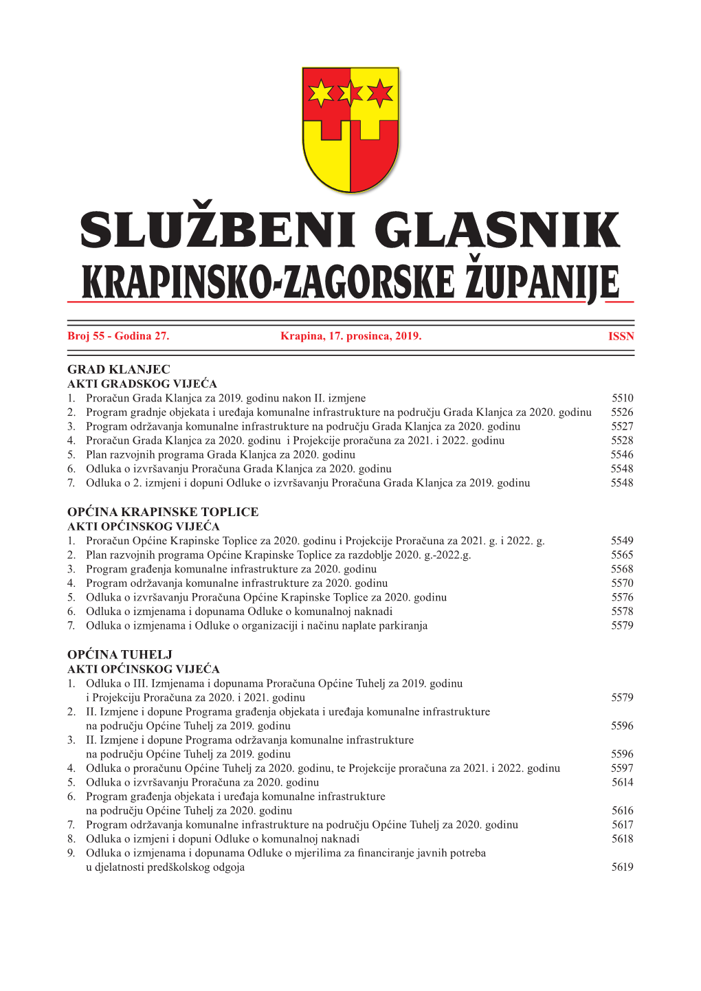 Grad Klanjec Općina Krapinske Toplice Općina Tuhelj