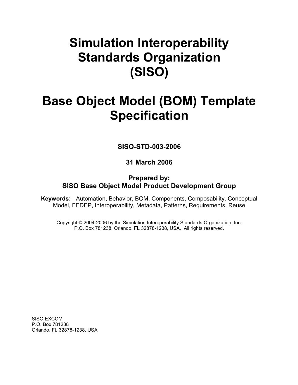 Guide for Base Object Model (BOM)