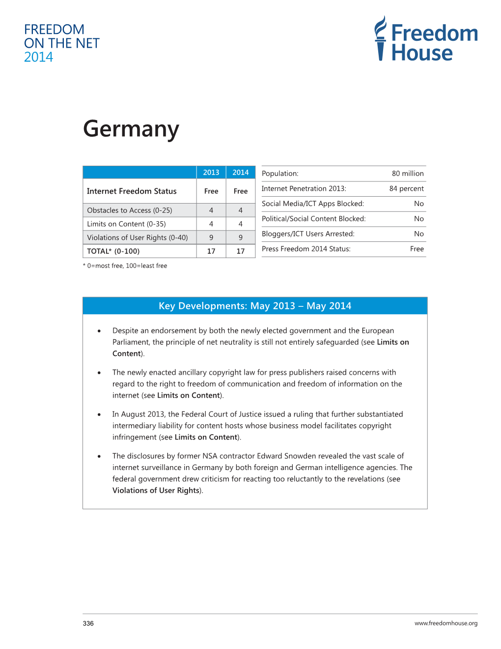 Freedom on the Net 2014
