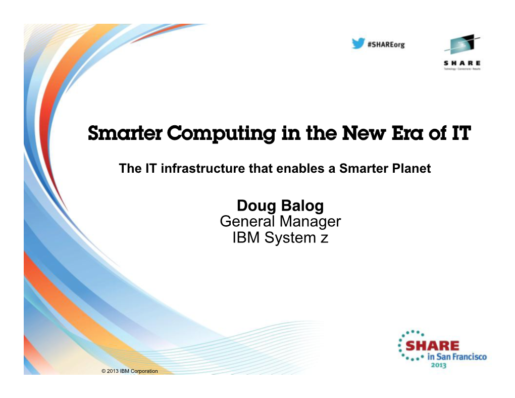Smarter Computing in the New Era of IT
