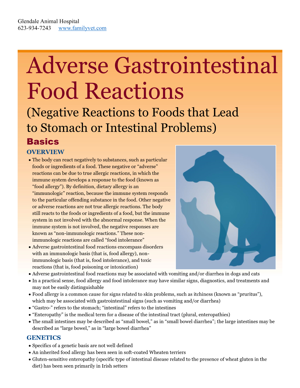 Adverse Gastrointestinal Food Reactions