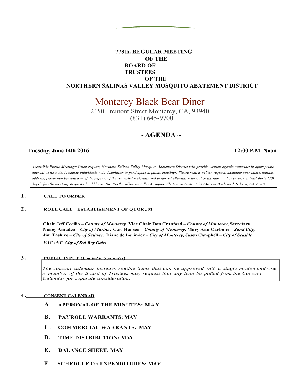 Northern Salinas Valley Mosquito Abatement District