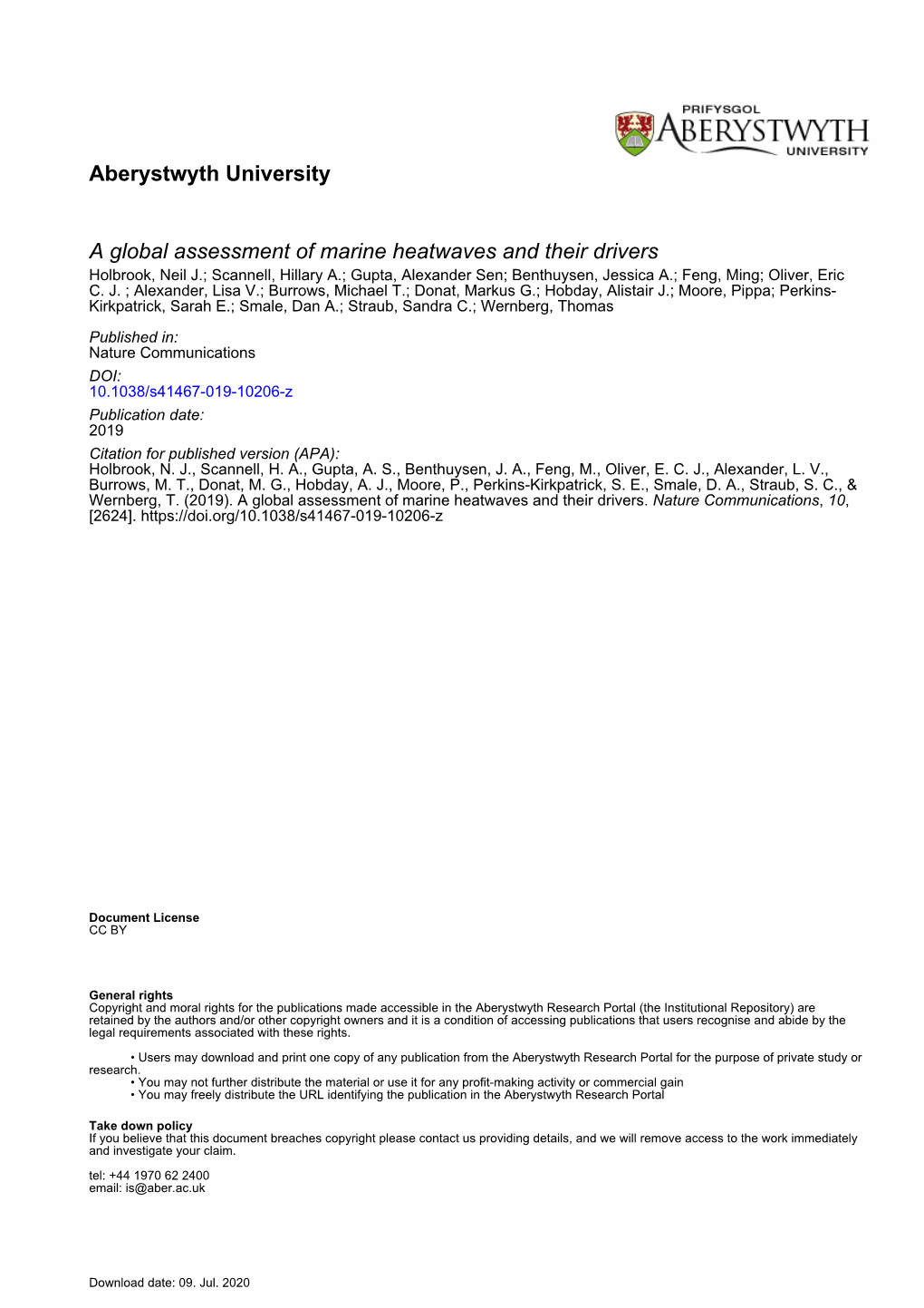 A Global Assessment of Marine Heatwaves and Their Drivers