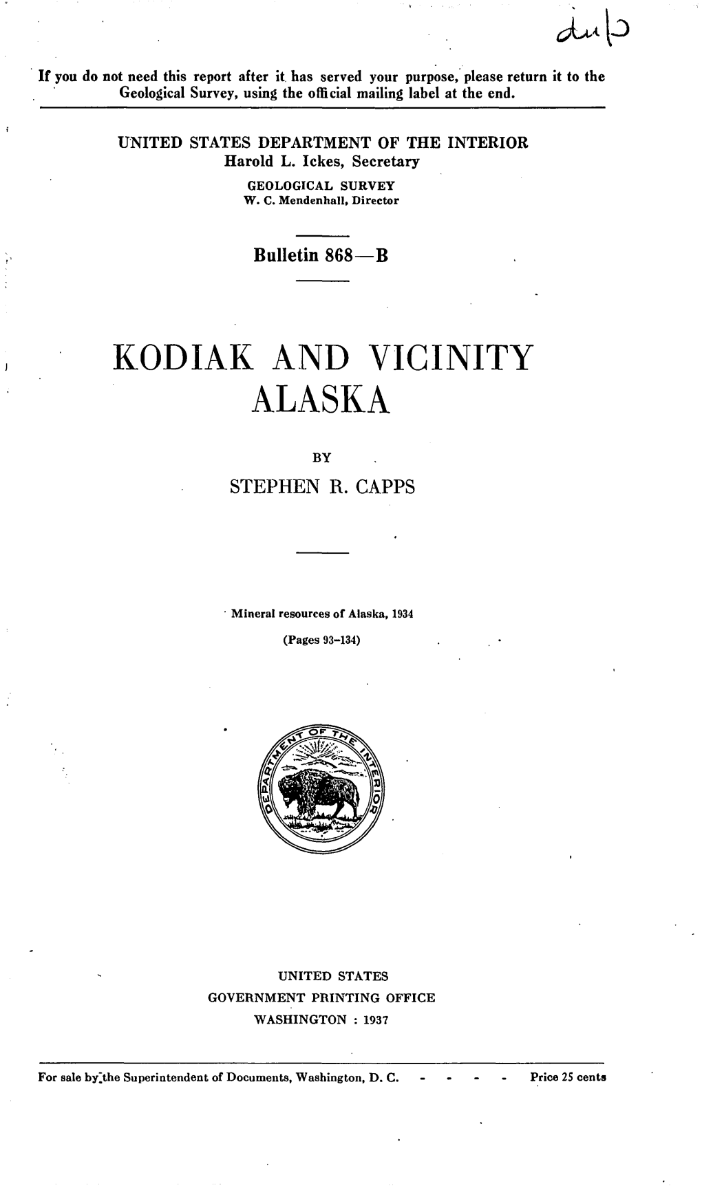 Kodiak and Vicinity Alaska