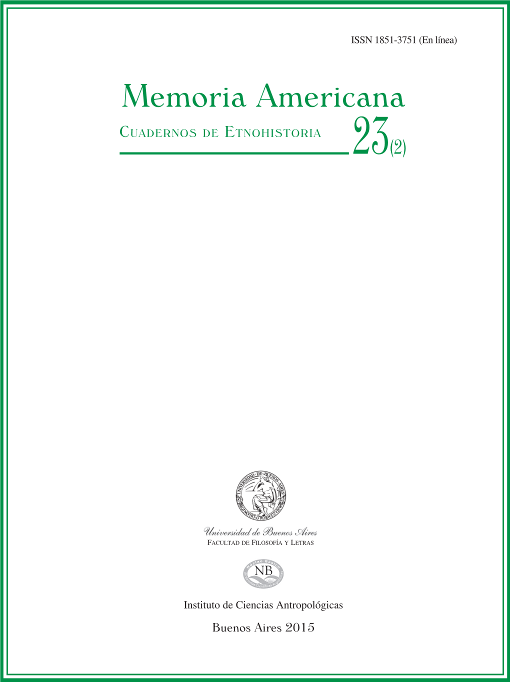 Memoria Americana 23(2)