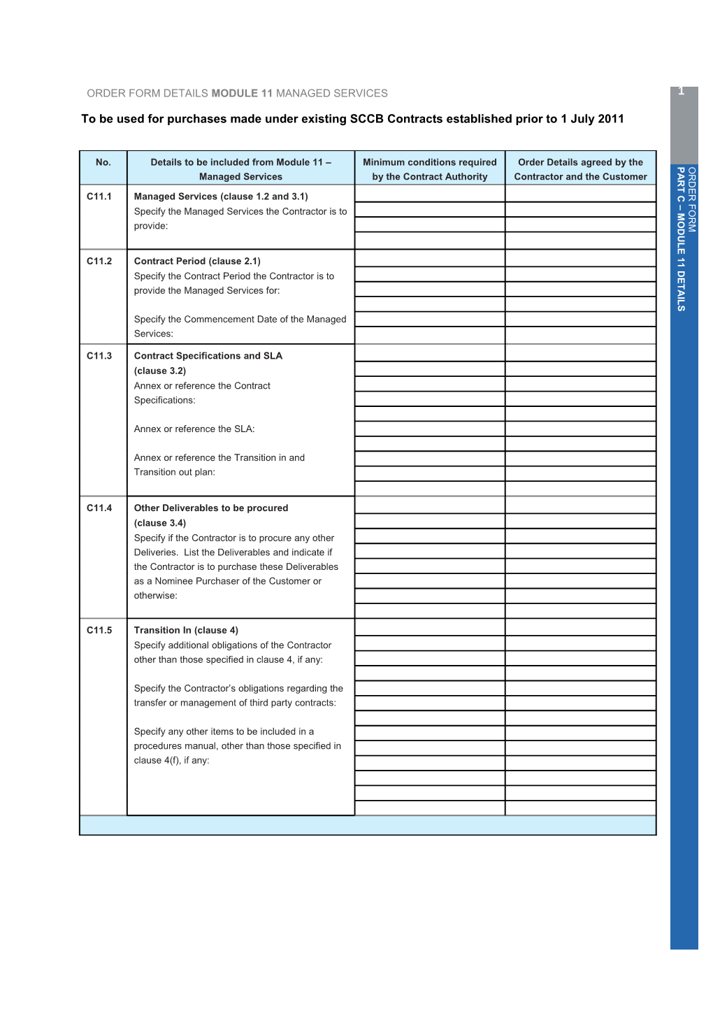 Procure IT V2.1 - Order Form Part C Module 11