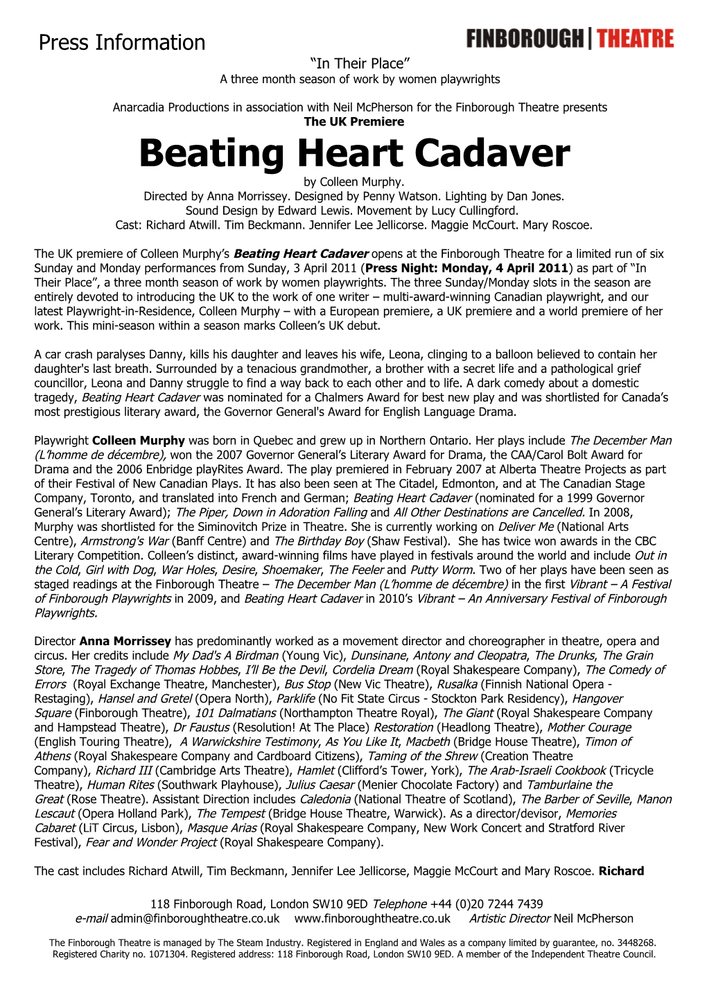 Beating Heart Cadaver by Colleen Murphy