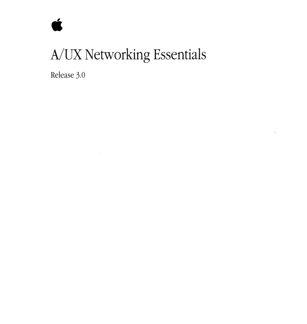 A/UX Networking Essentials