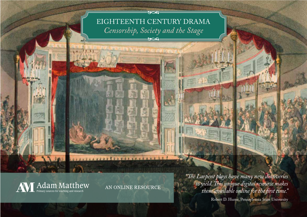 Eighteenth Century Drama Flyer