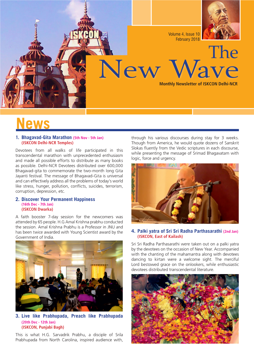 New Wave Monthly Newsletter of ISKCON Delhi-NCR