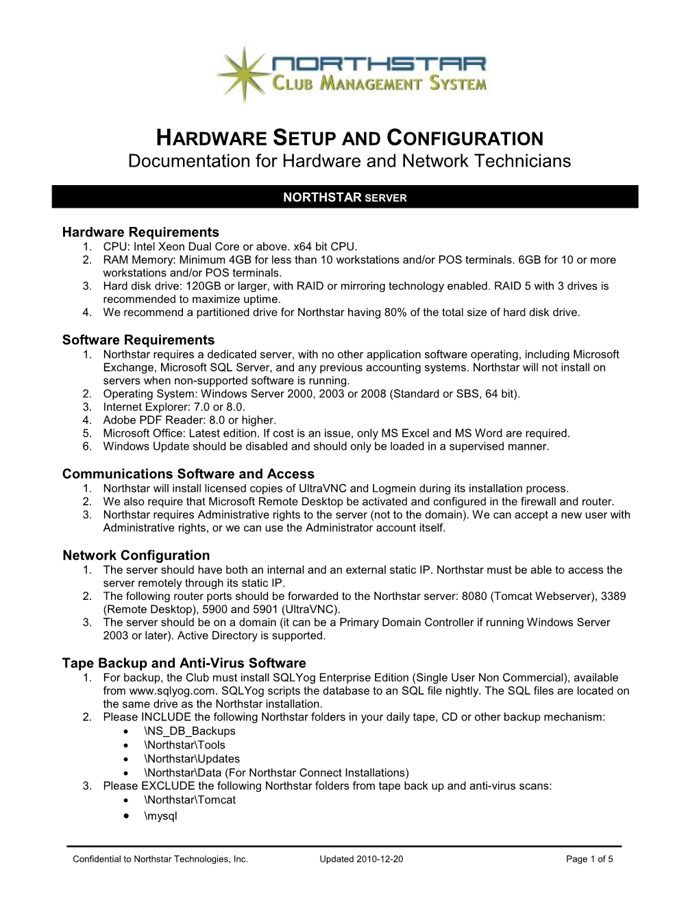 Documentation for Hardware and Network Technicians