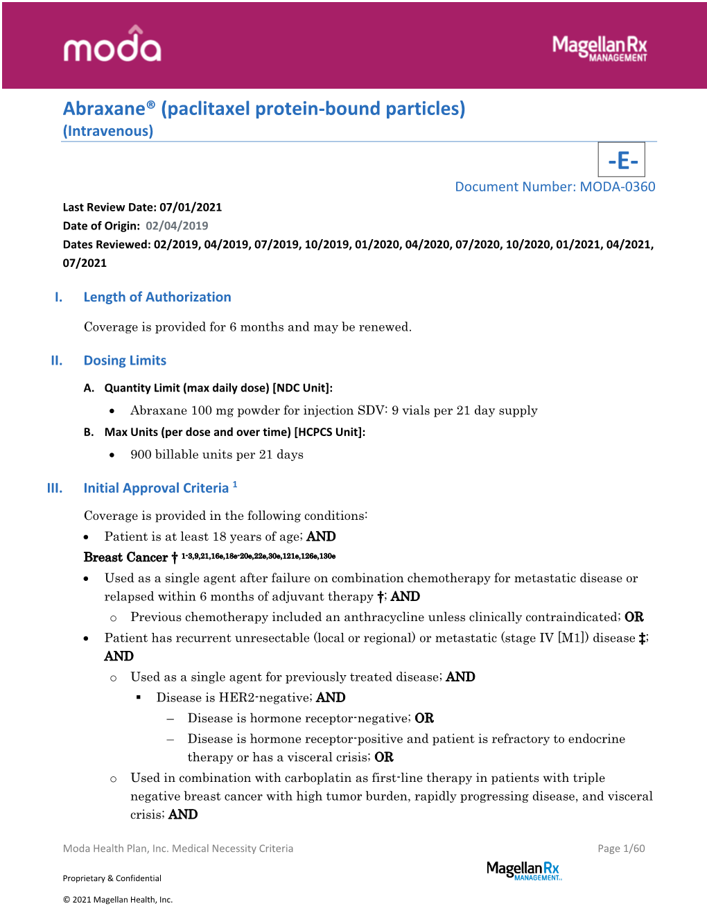 Abraxane® (Paclitaxel Protein-Bound Particles)