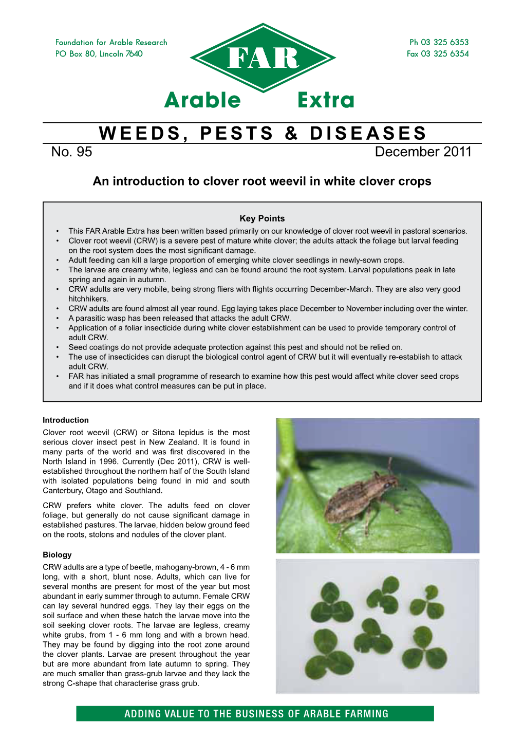 Weeds, Pests & Diseases
