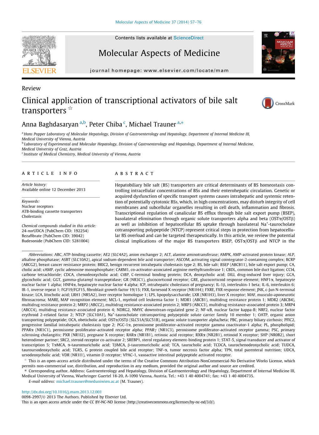 Clinical Application of Transcriptional Activators of Bile Salt Transporters