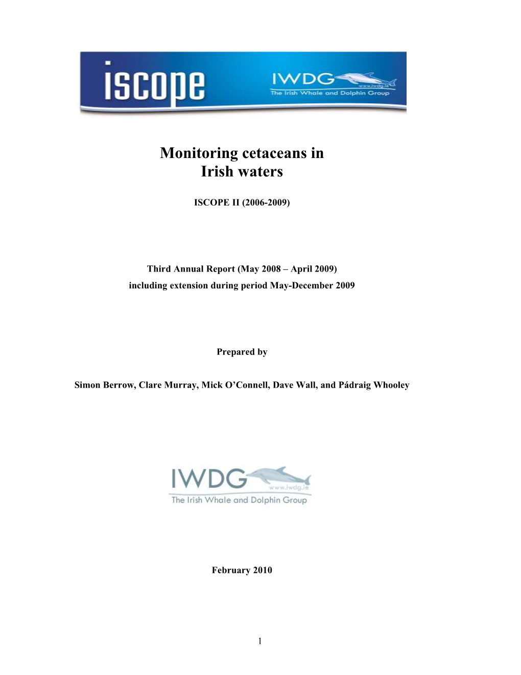 ISCOPE II Third Annual Report Incl Extension