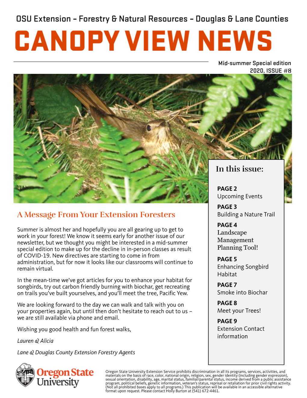 Canopy View News | Mid-Summer Special