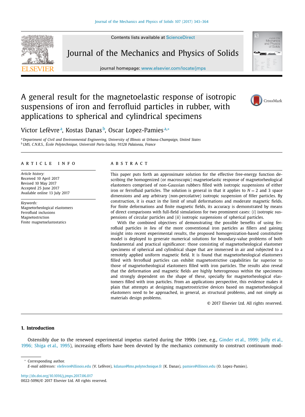 A General Result for the Magnetoelastic Response Of