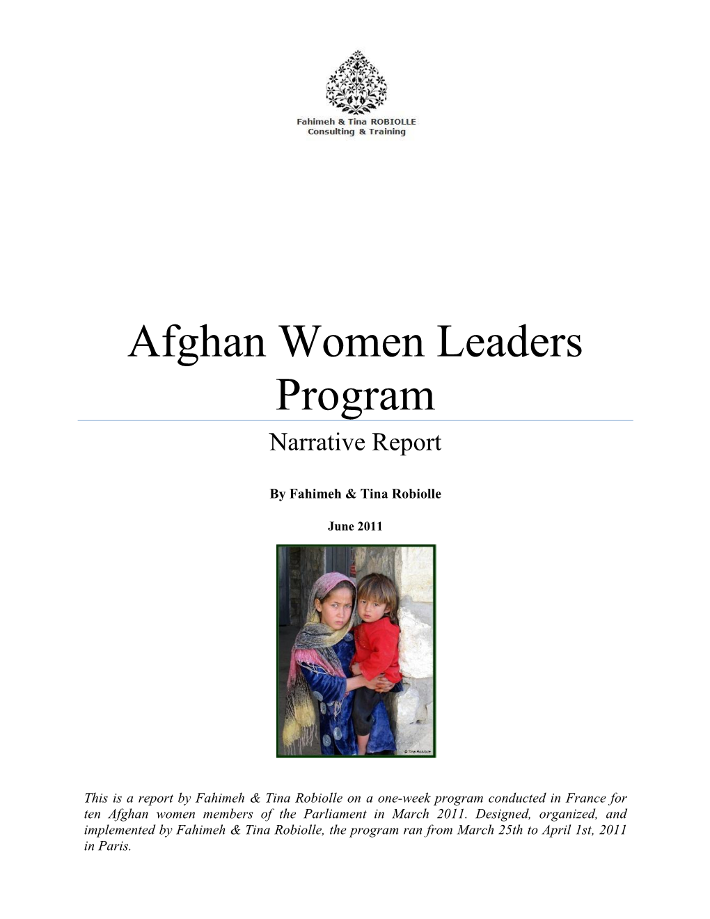 Afghan Women Mps Program in France 2011