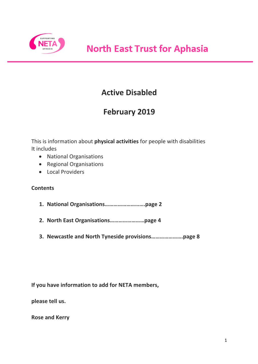 Active Disabled February 2019