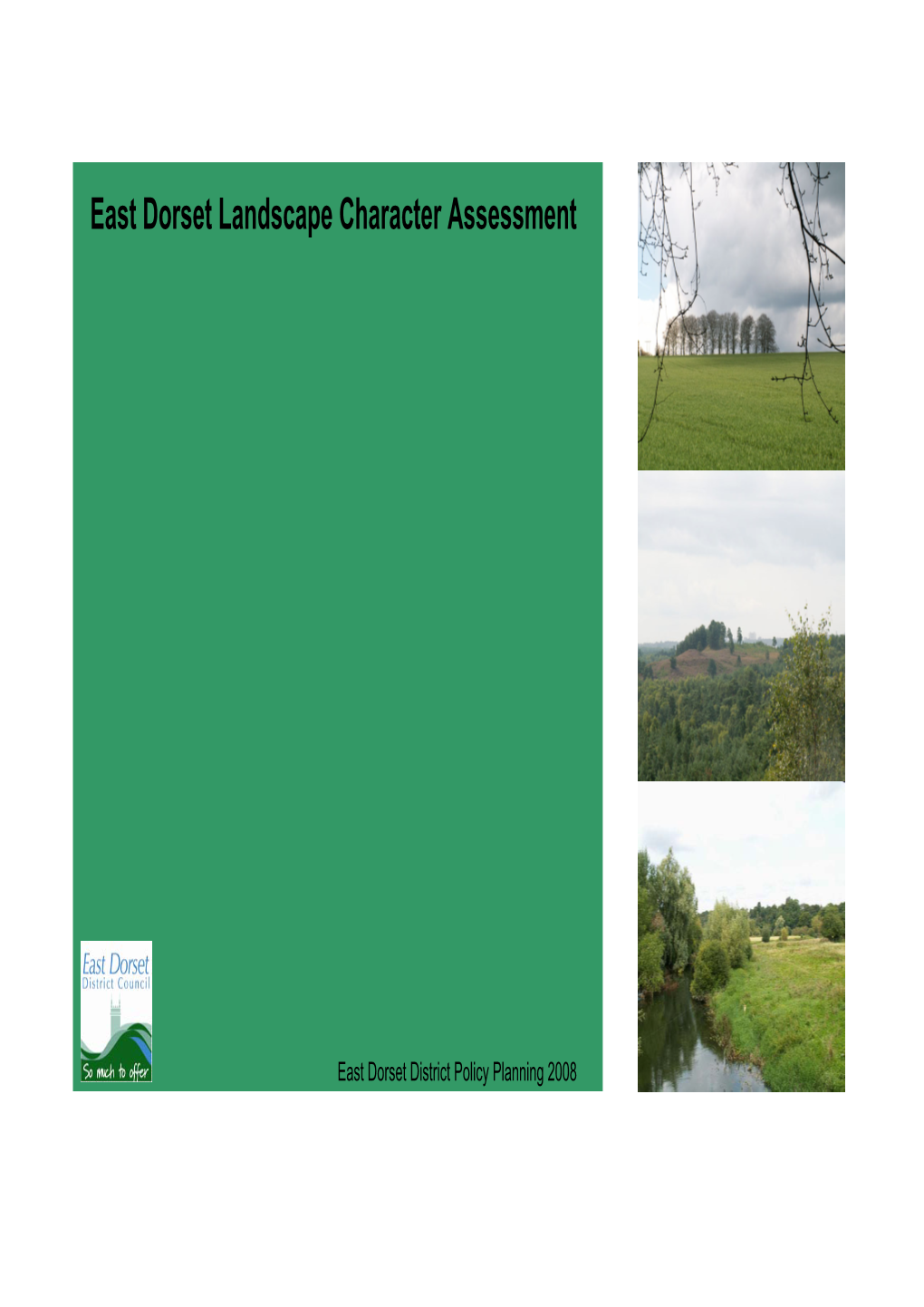 East Dorset Landscape Character Assessment 2008