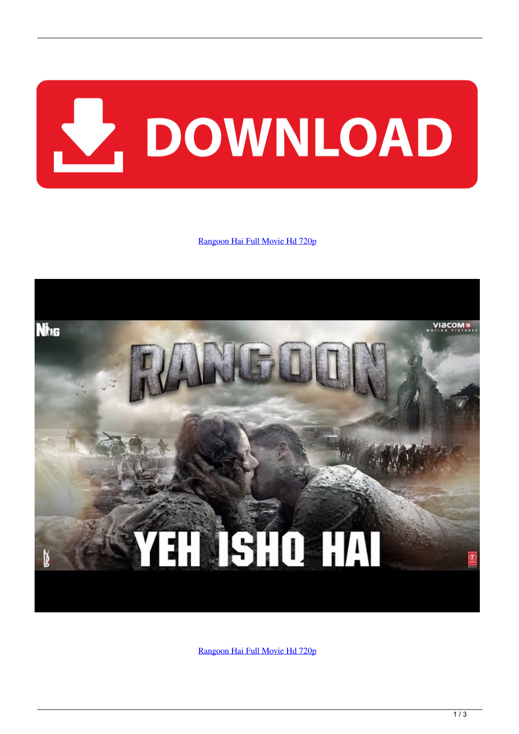 Rangoon Hai Full Movie Hd 720P