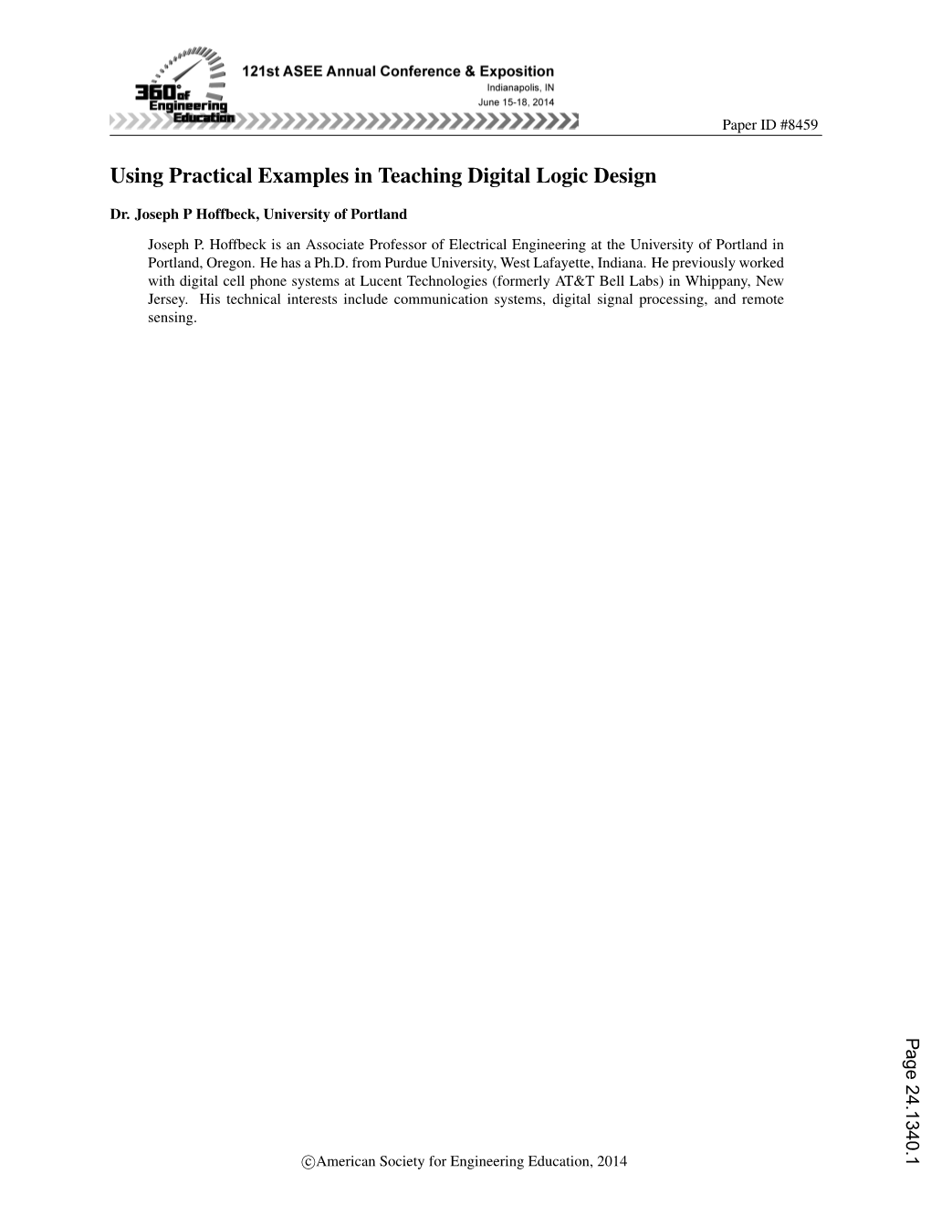 Using Practical Examples in Teaching Digital Logic Design