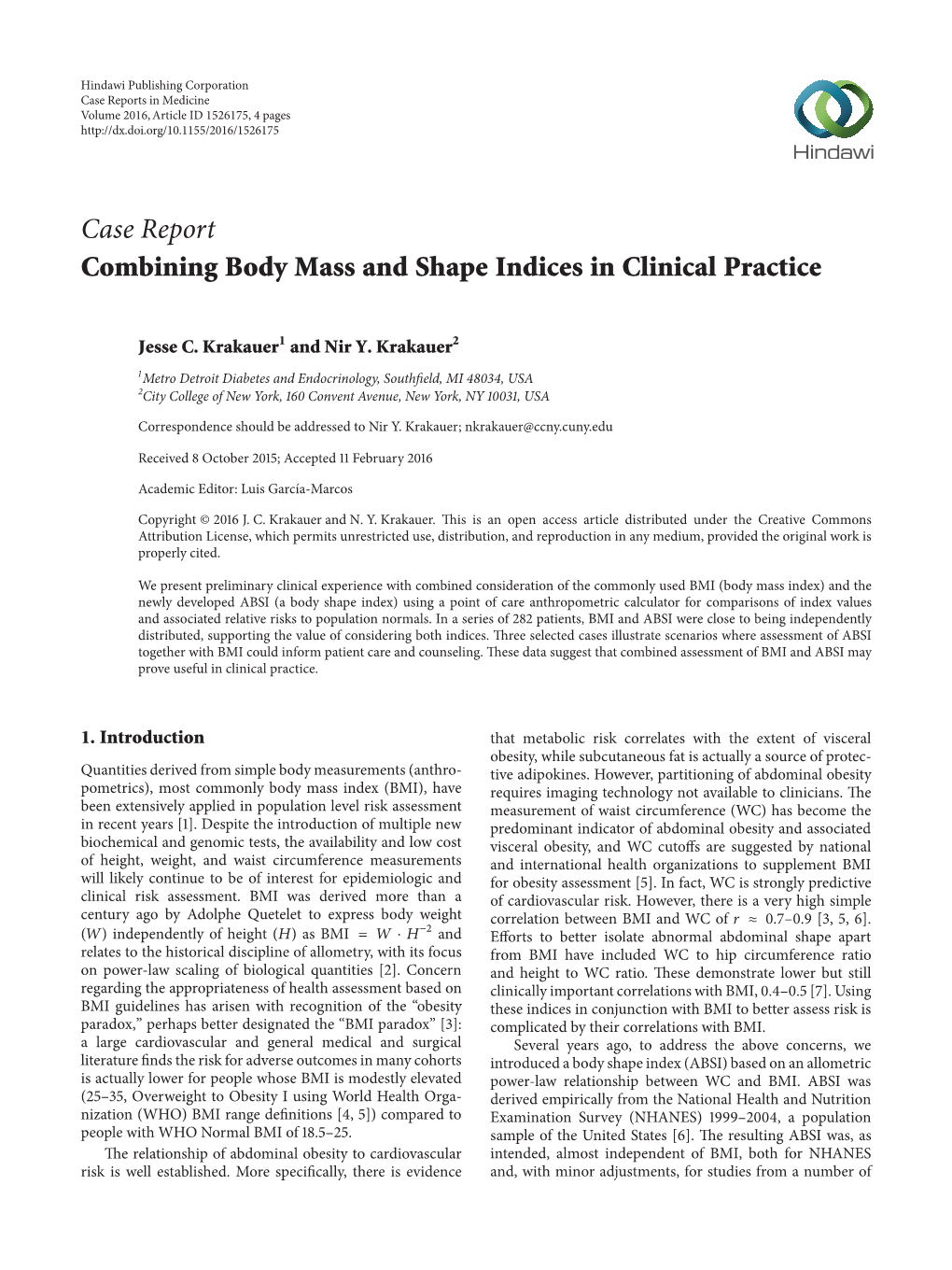 Combining Body Mass and Shape Indices in Clinical Practice