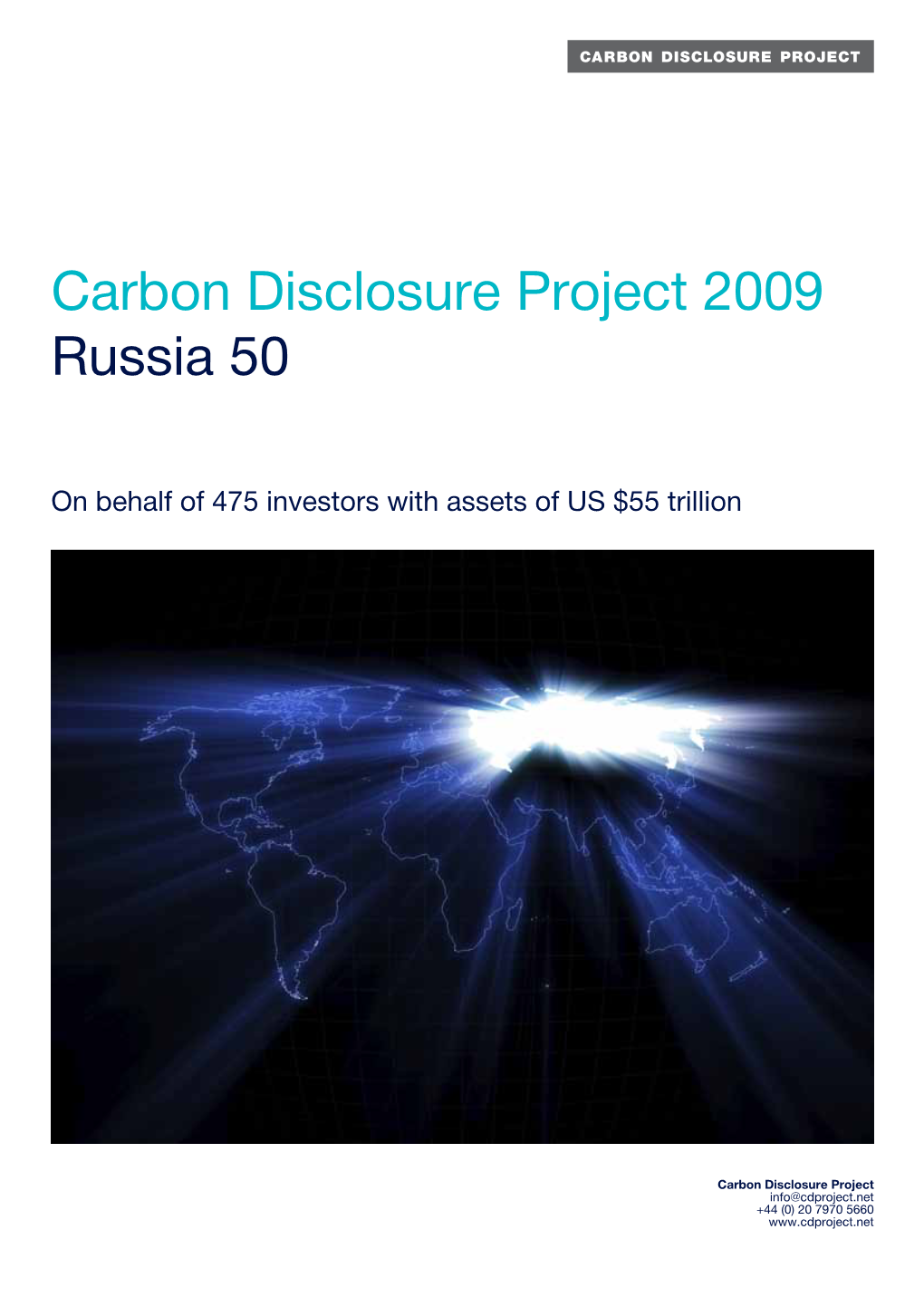 Carbon Disclosure Project 2009 Russia 50