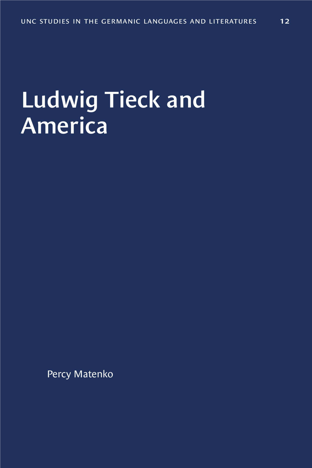 Ludwig Tieck and America