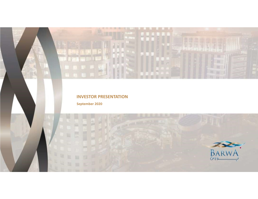Barwa Investor Presentation Q3 2020